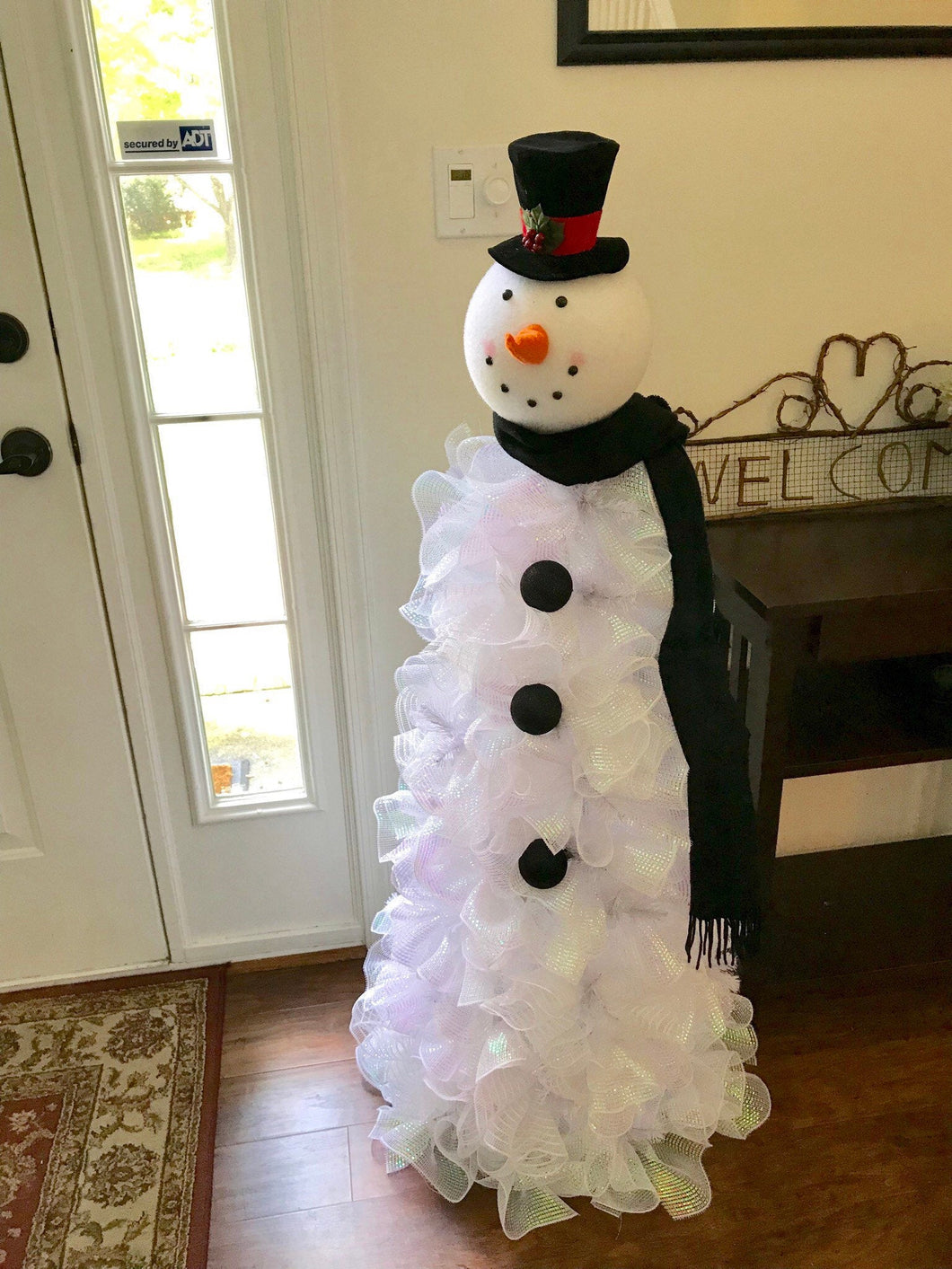Snowman Tree DIY, Christmas Tree Mesh Tutorial, Snowman Video